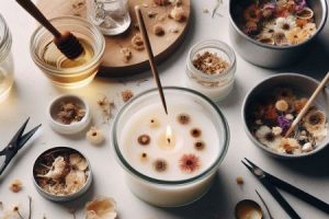 تصویر شاخص آموزش شمع ‌سازی با گل‌ خشک