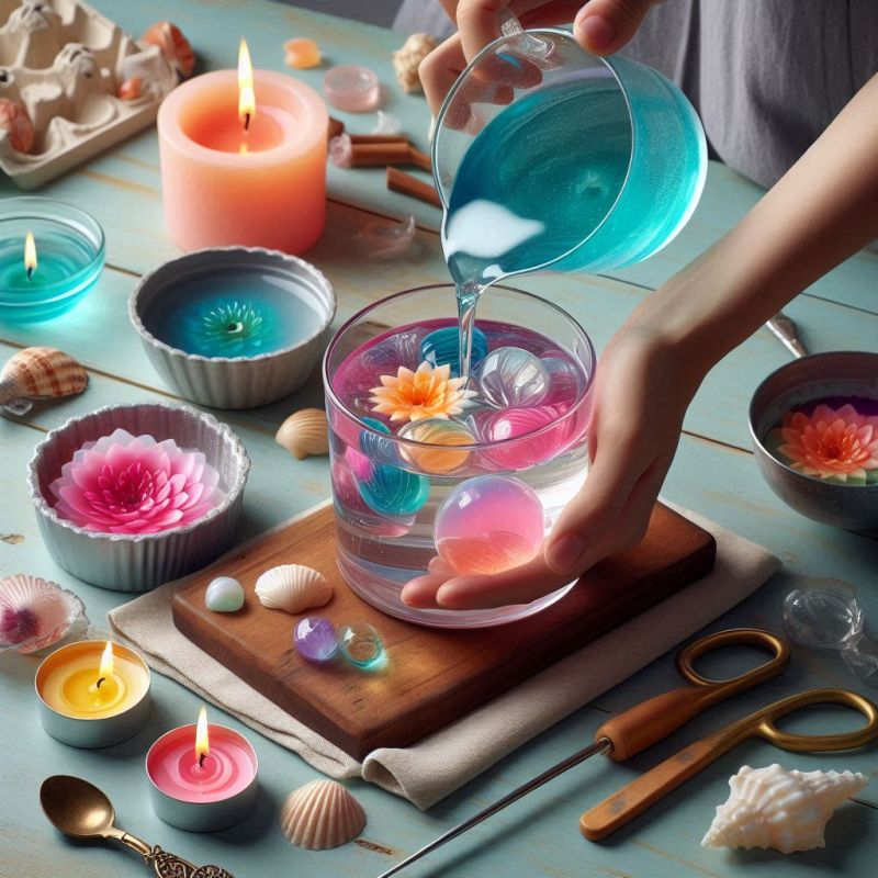 آموزش ساخت شمع ژله ای