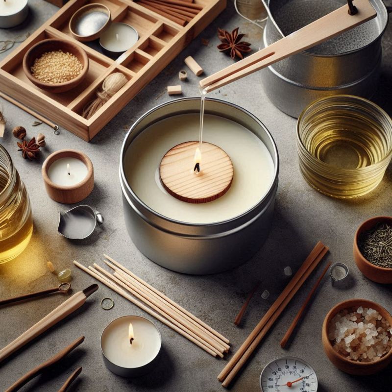 توضیح کامل در خصوص آموزش ساخت شمع با فیتیله چوبی
